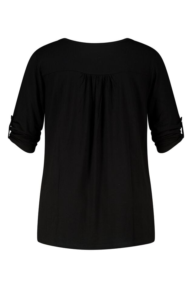 Top met v-hals en knopen image number 2