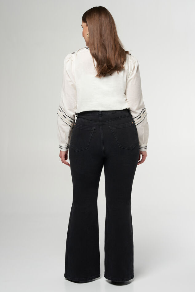 Flared jeans met hoge taille image 4