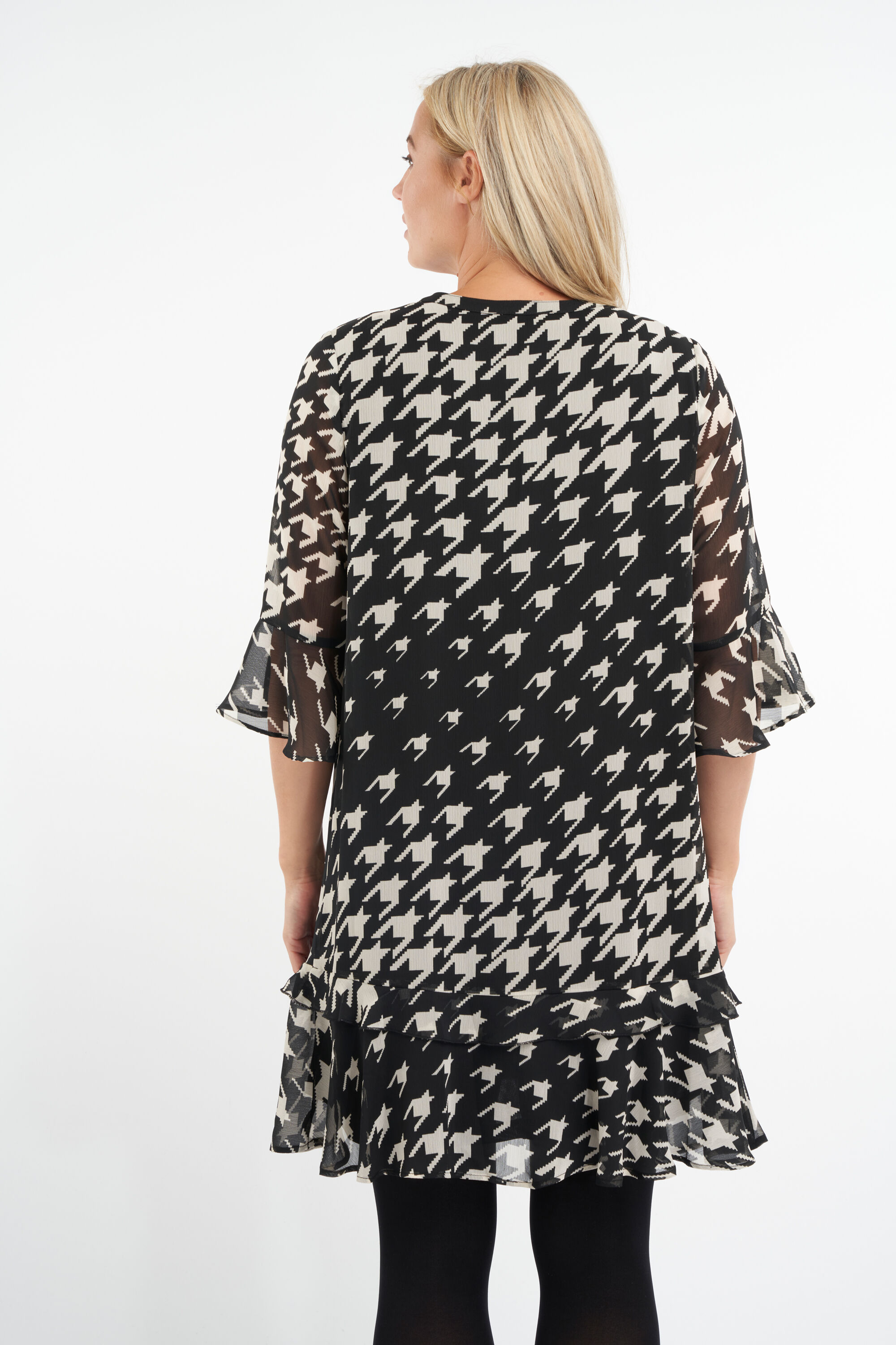 Jurk met volant en print image number 3