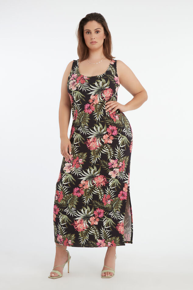 Maxi jurk met split image number 0