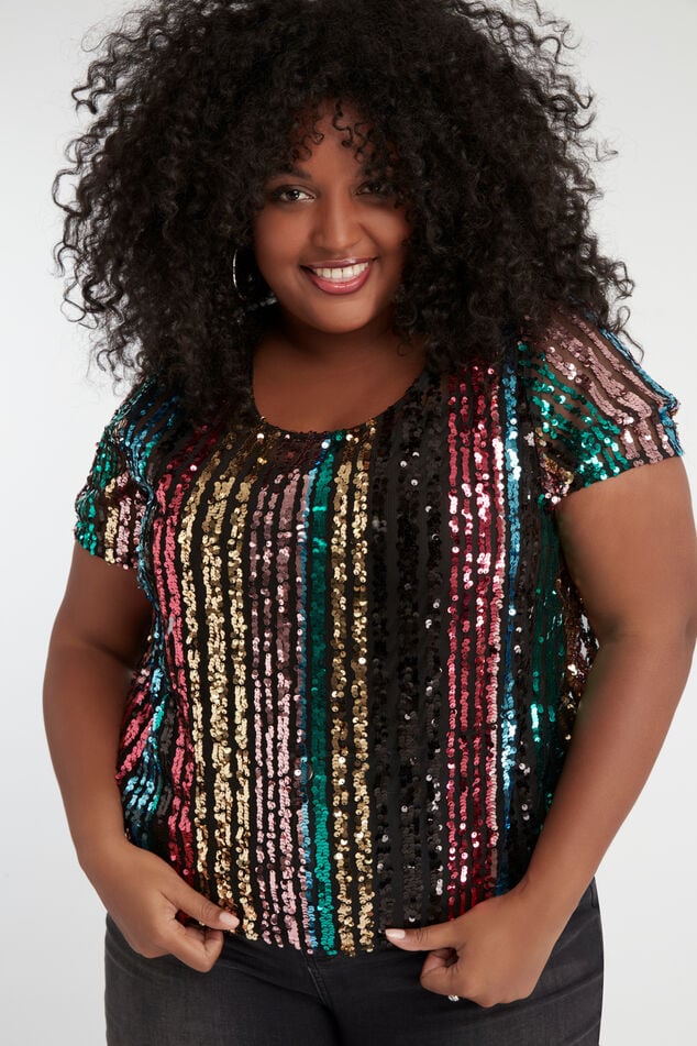 Cropped top met pailletten image number 0
