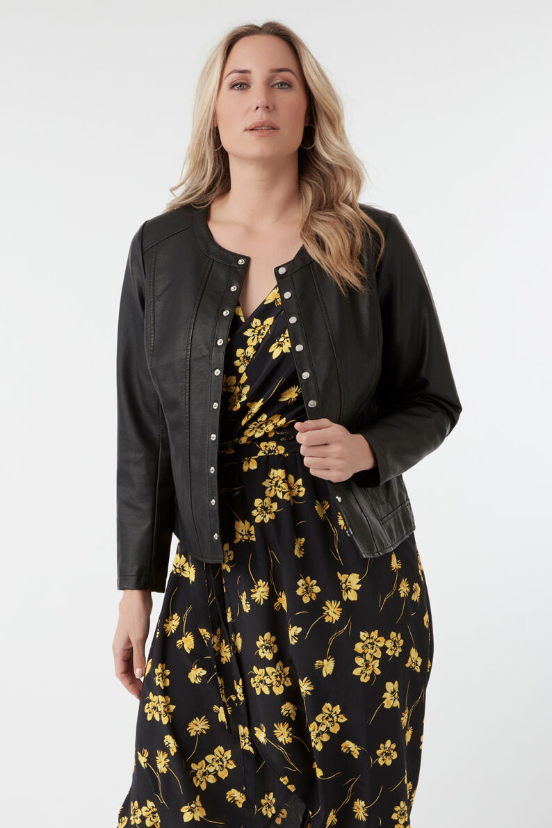 PU jasje met drukknopen image number 6