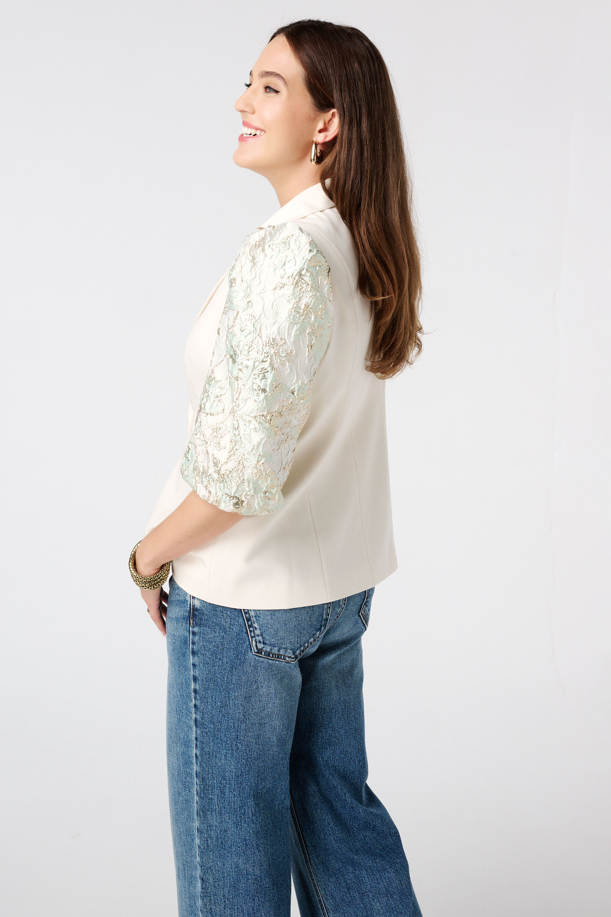 Blazer met korte mouwen met opdruk image number 1