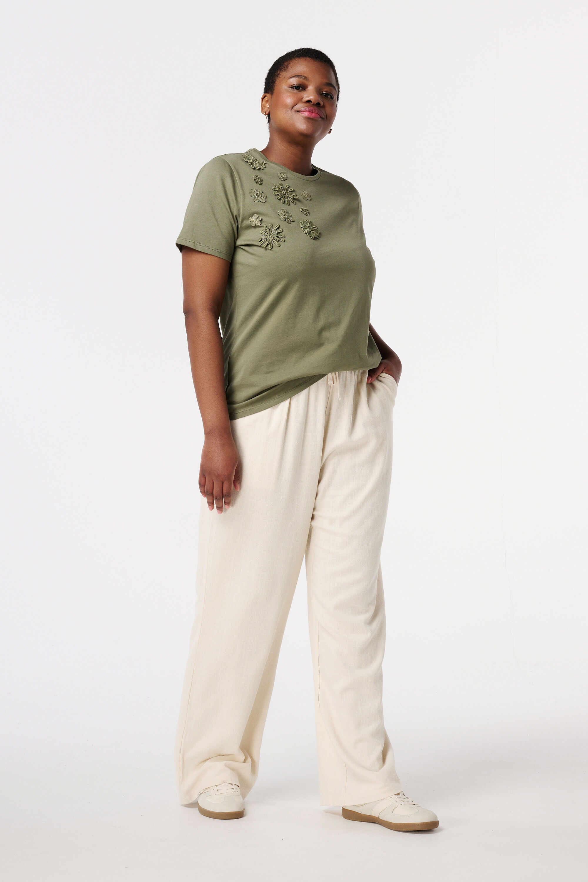 T-shirt met bloemen image number 5