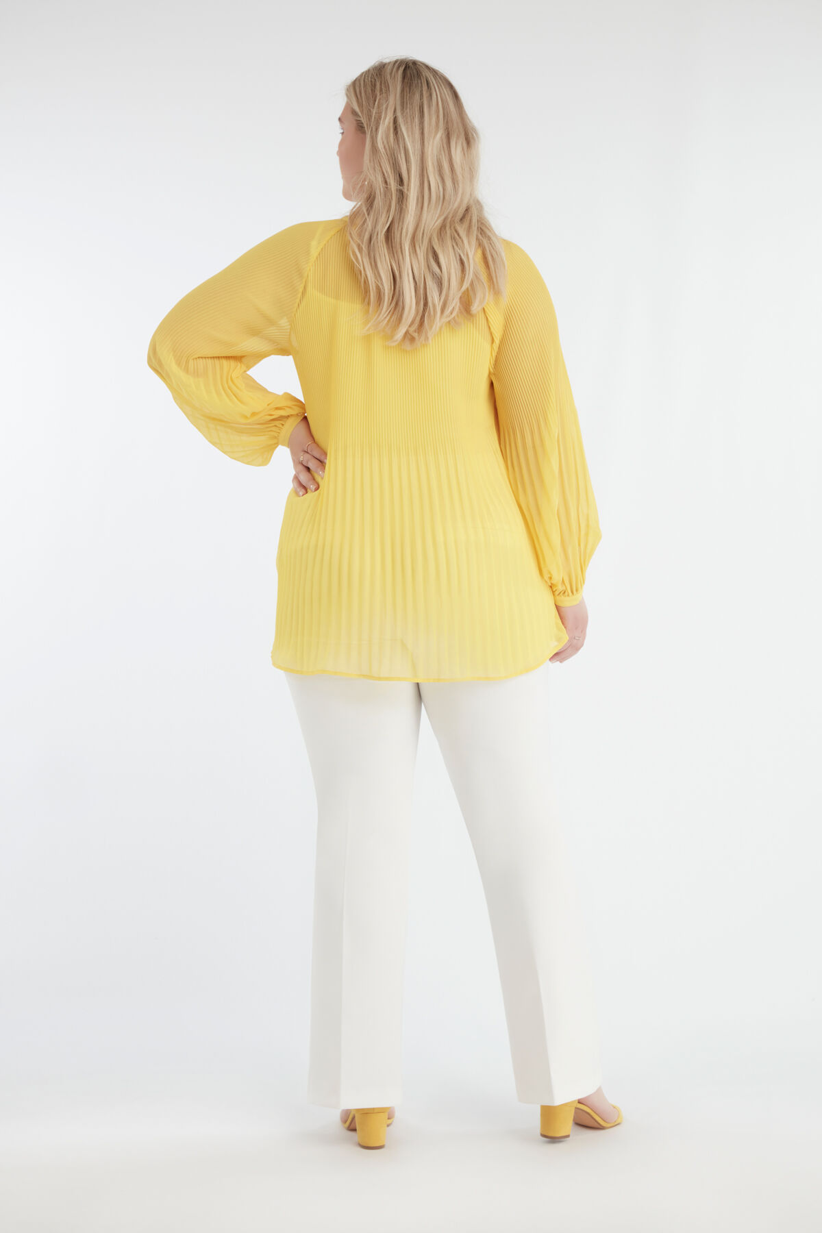 Gele Pliss&eacute; blouse image number 5