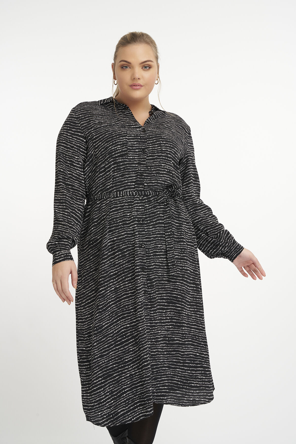 Midi jurk met print image number 5