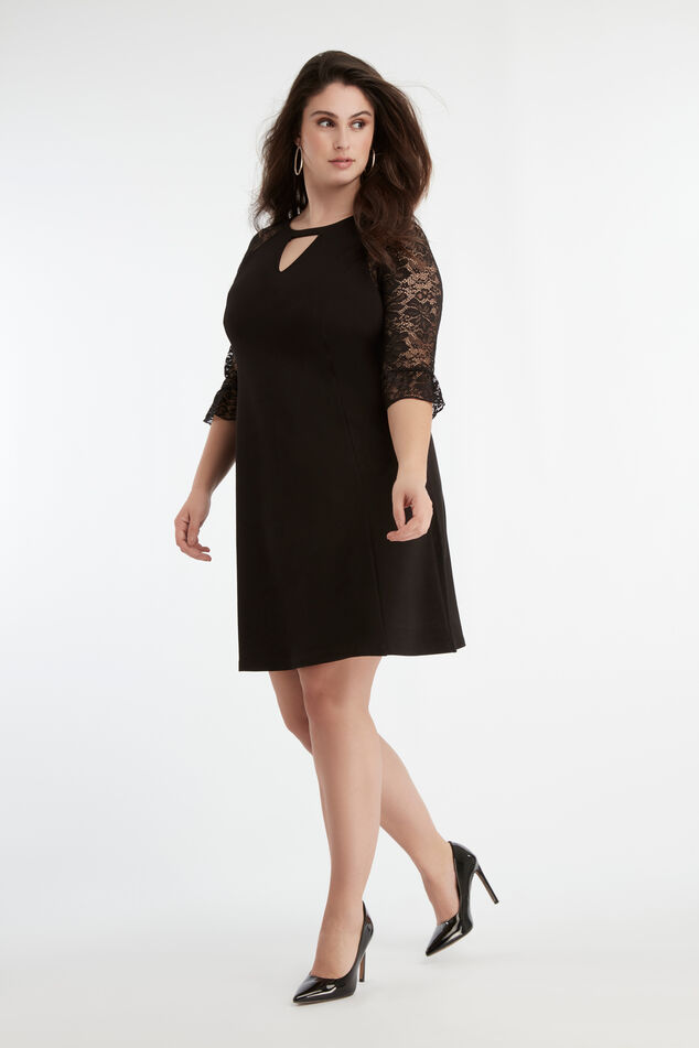 Jurk met kanten mouw image number 0