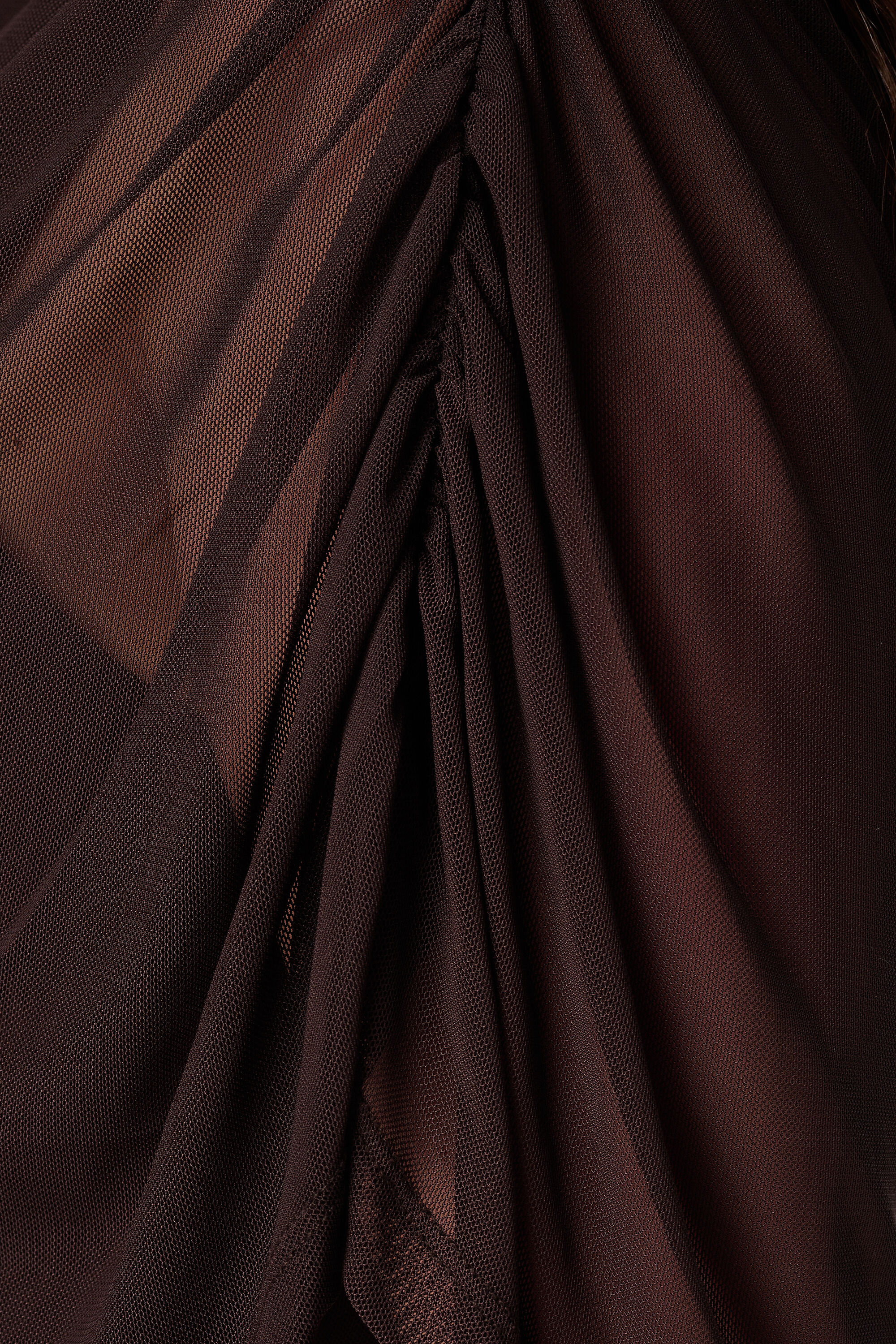 Mesh top met gedrapeerde mouwen image number 6