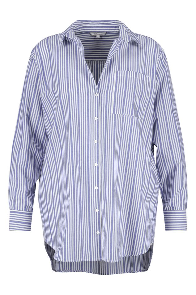 Ruimvallende blouse met strepen image number 1