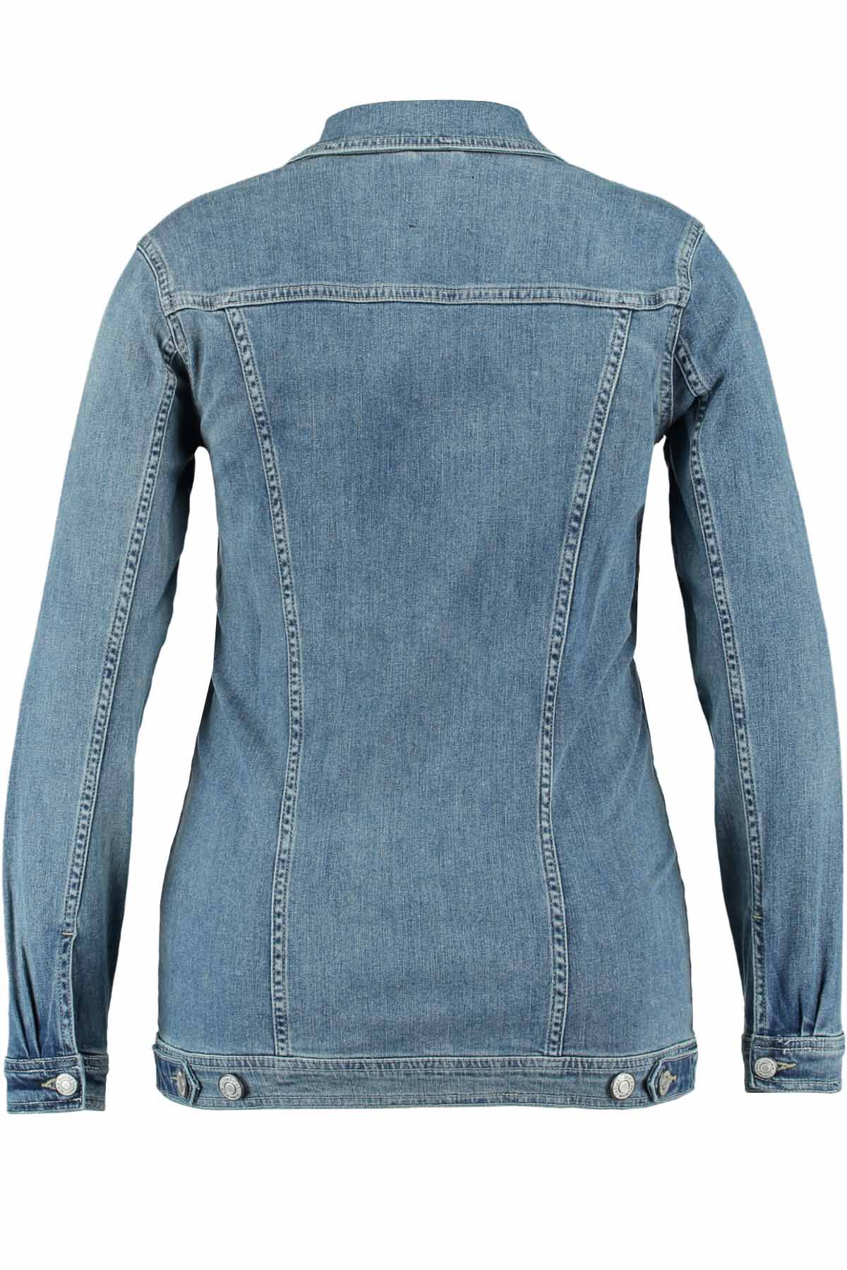 Lang oversized spijkerjack image number 2