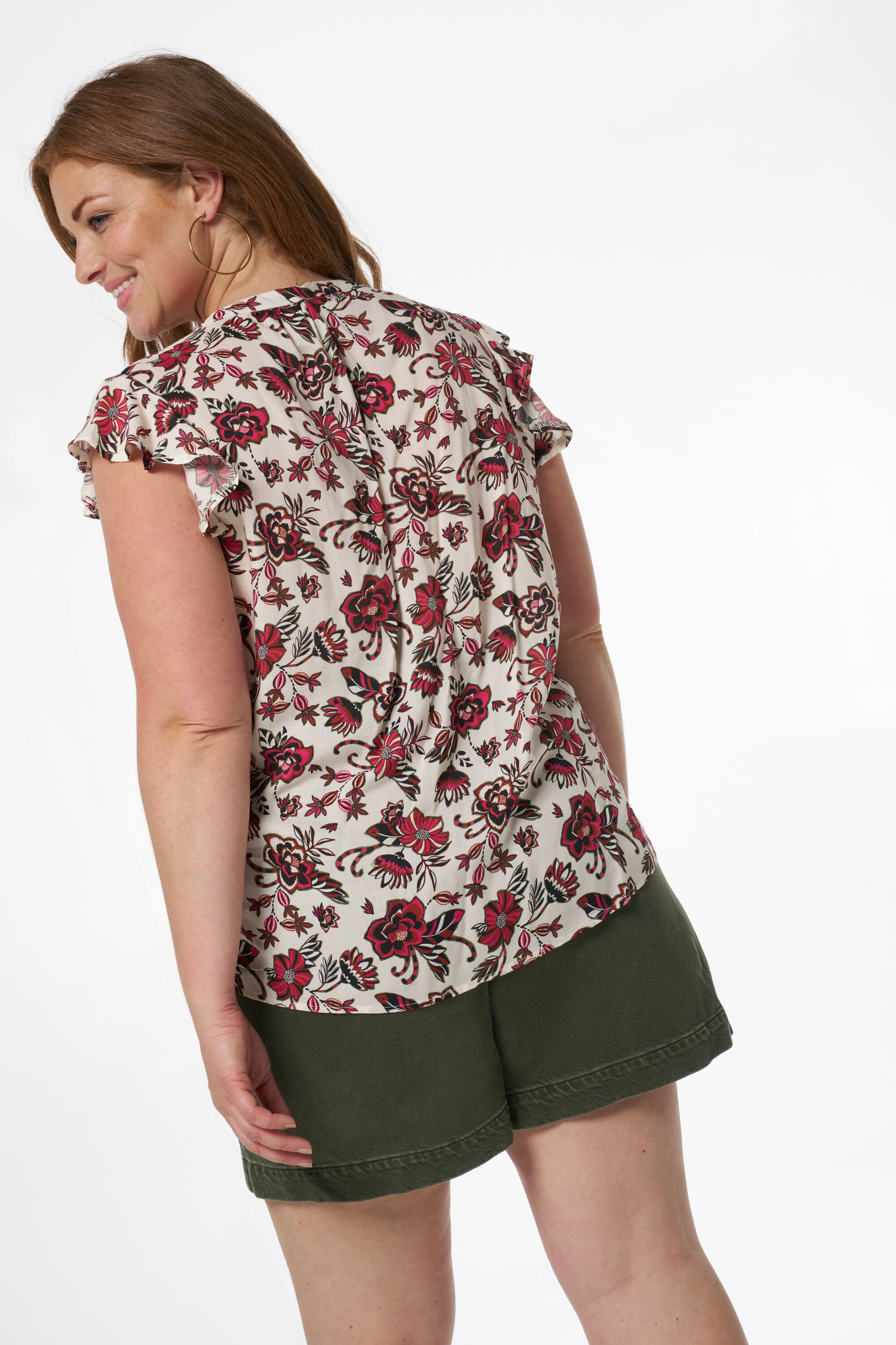 Blouse met volantmouwen image number 3