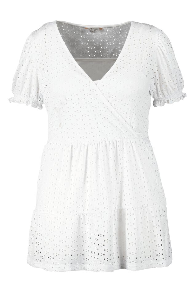 Top met broderie anglaise image number 1
