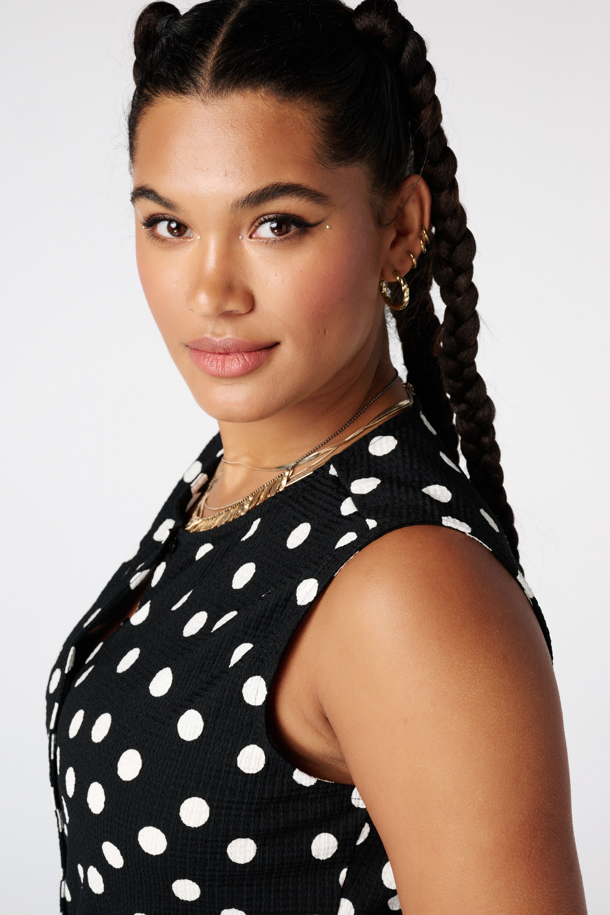 Mouwloze top met print image number 4