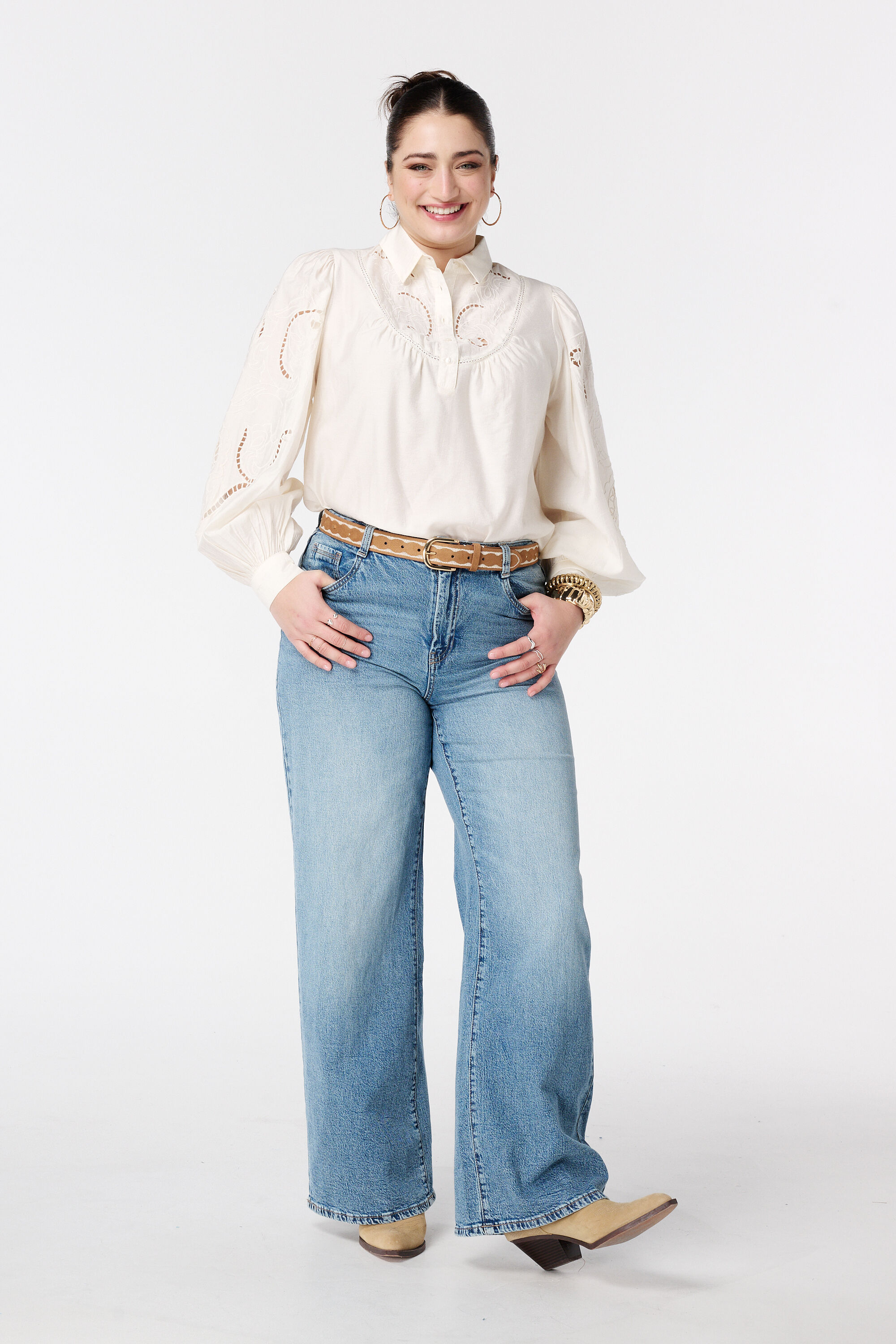 Blouse met broderie  image number 5