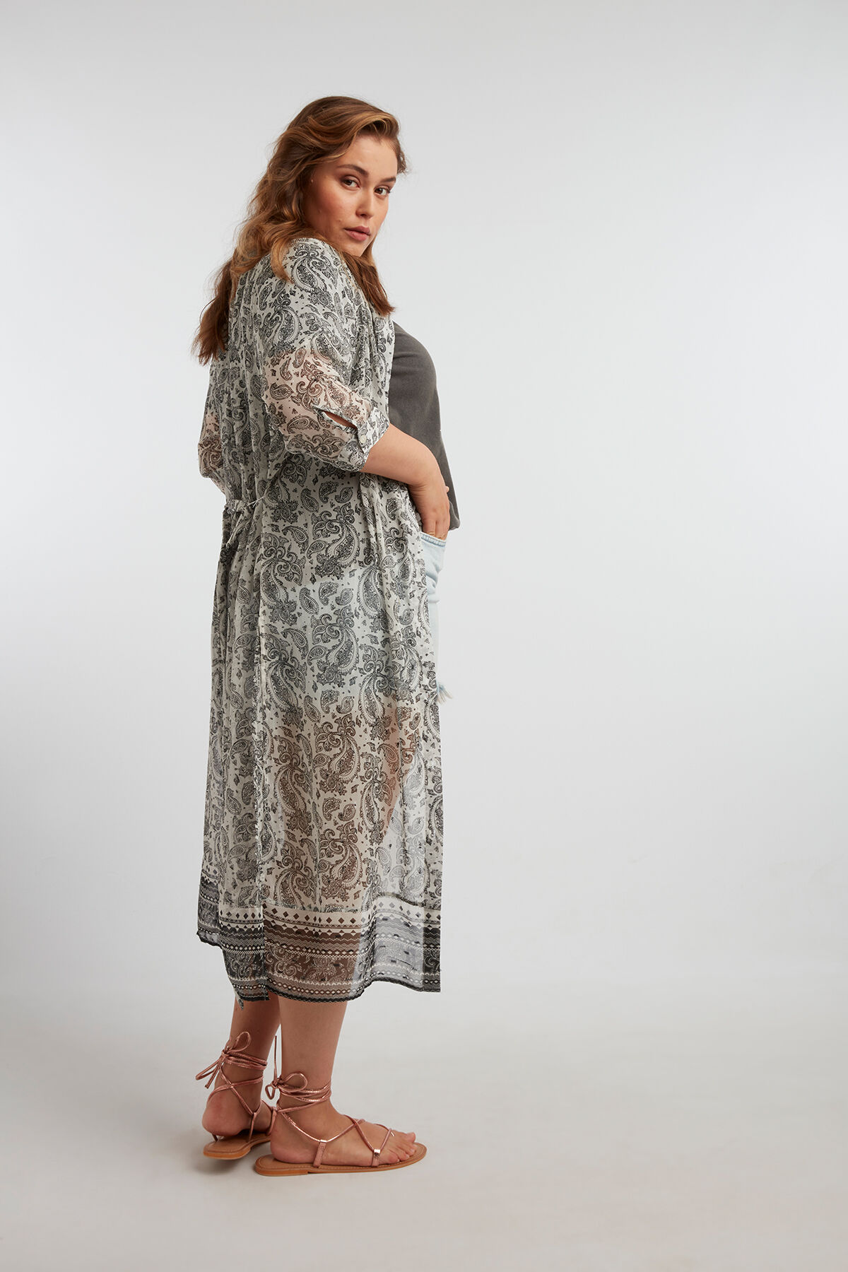 Transparante blouse met bloemenprint image number 4