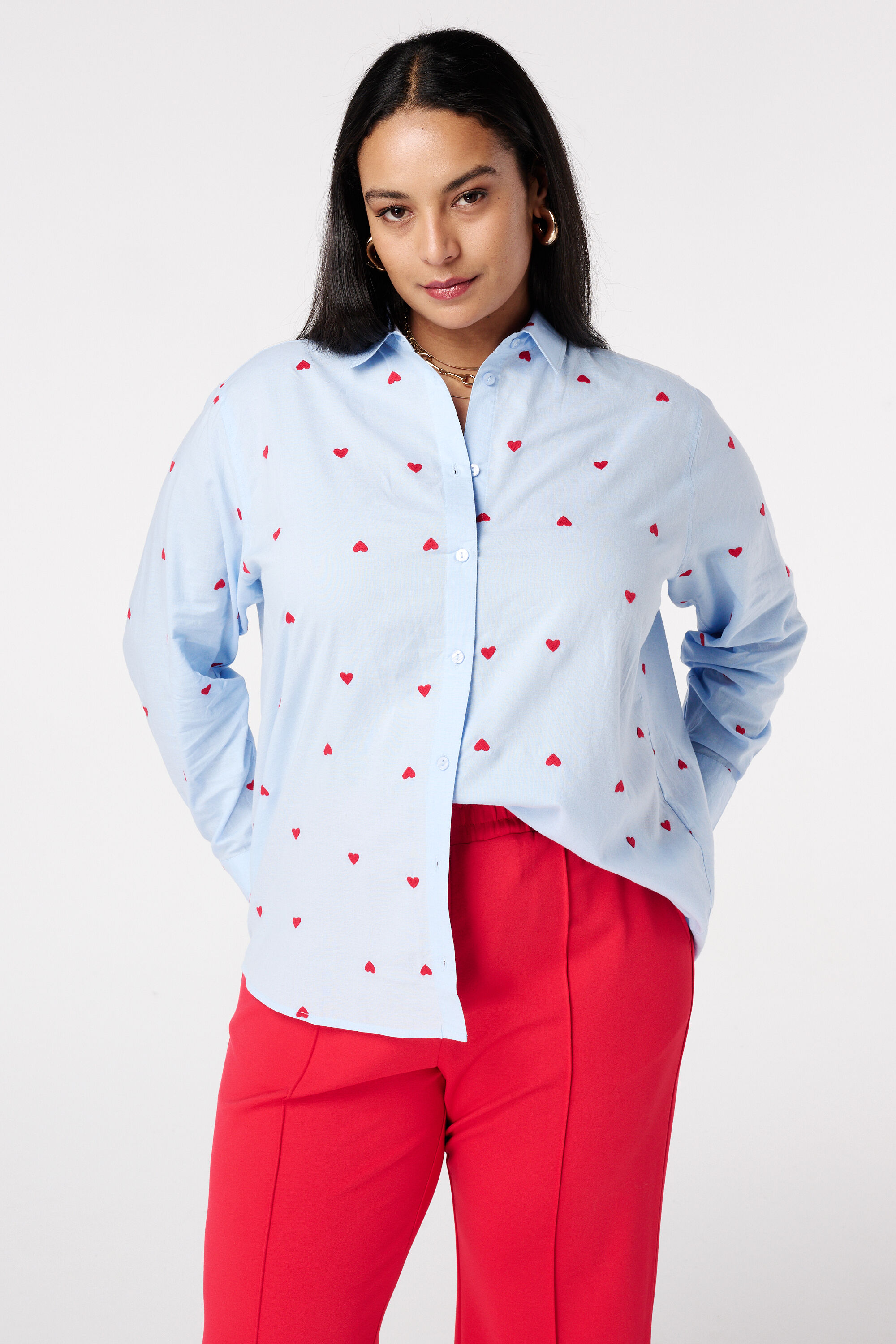 Blouse &agrave; motif c&oelig;ur
