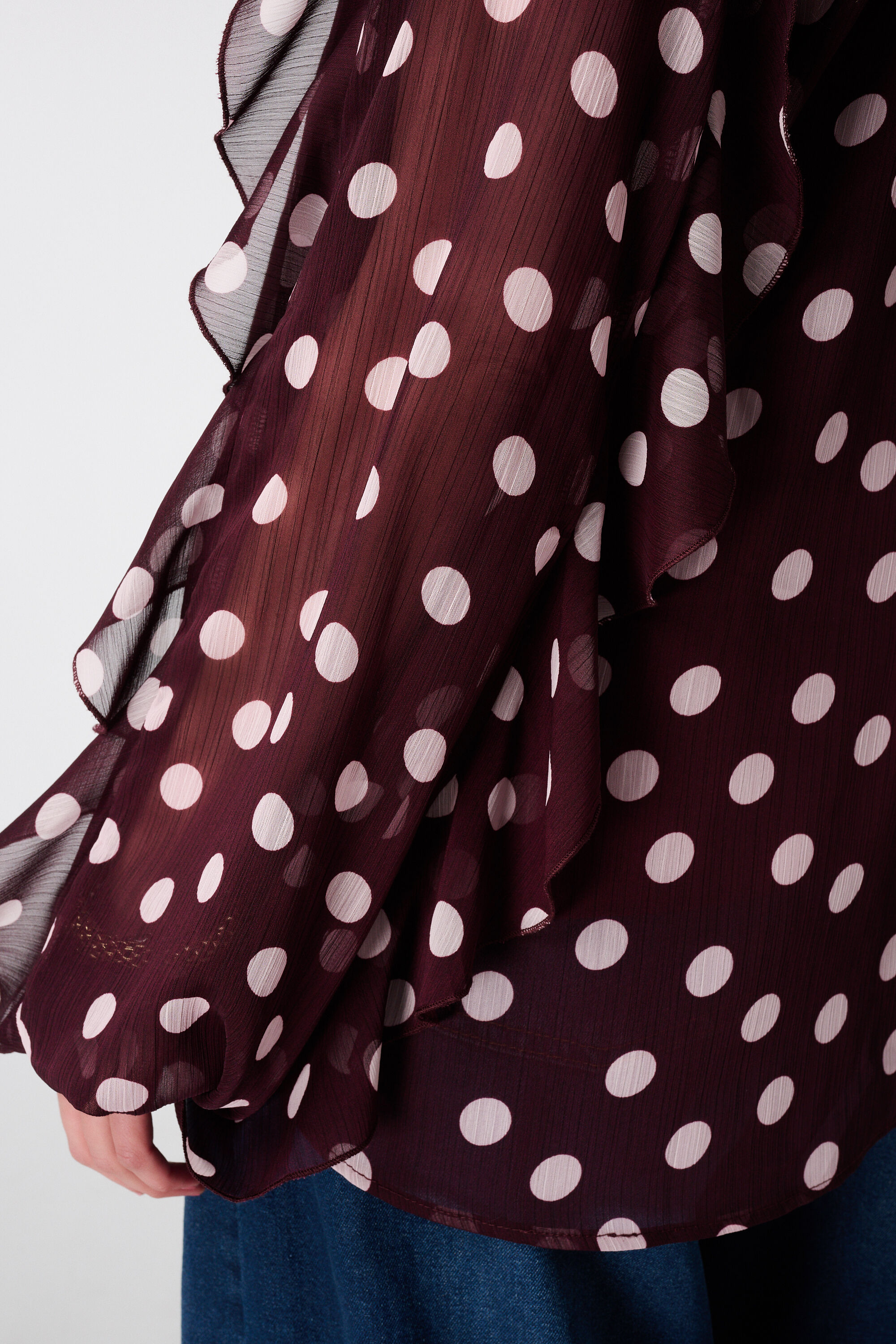 Blouse en mesh avec volants image number 6