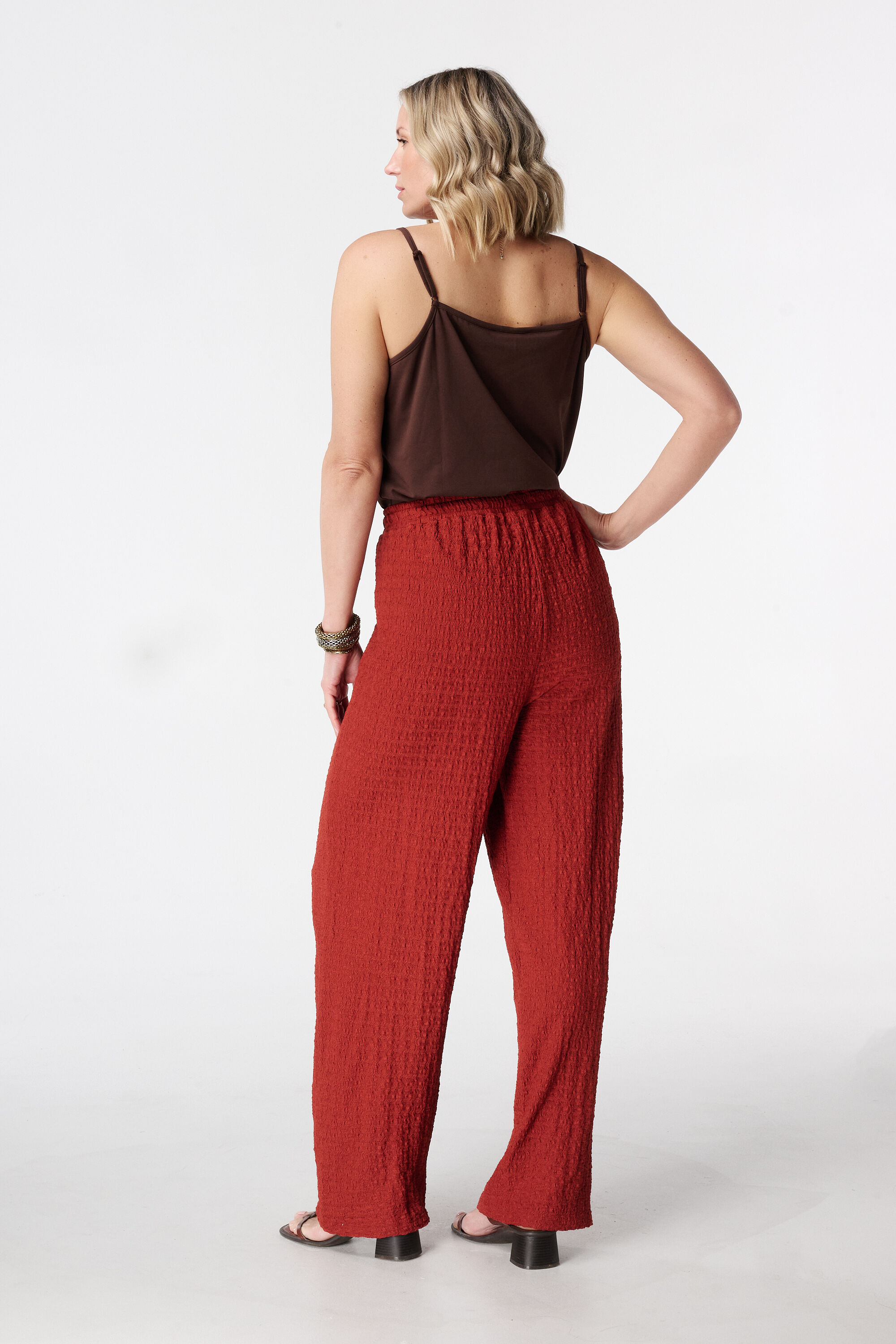 Pantalon avec taille &eacute;lastique image number 3