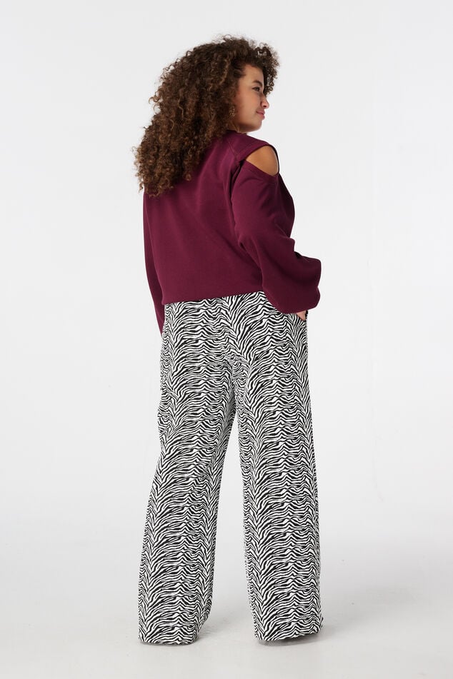 Pantalon large à imprimé zèbre image number 3