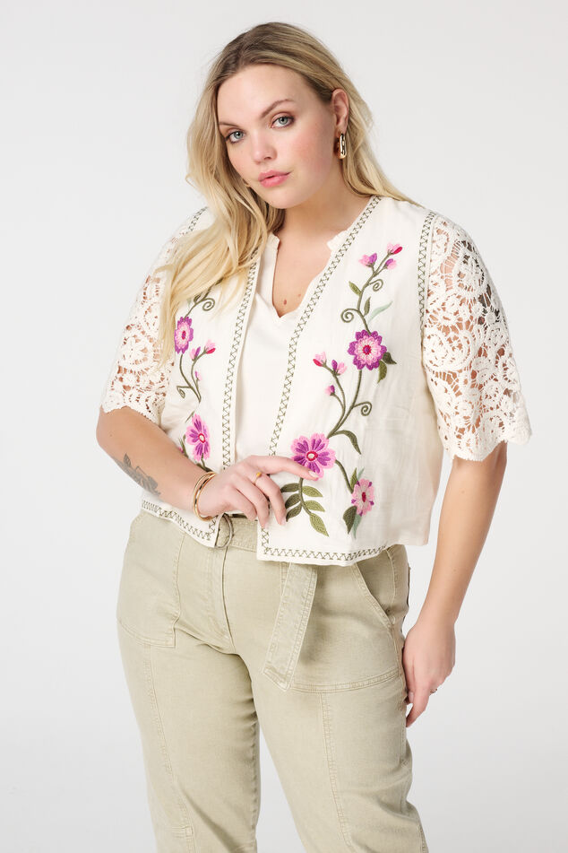 Cardigan avec broderie  image number 0