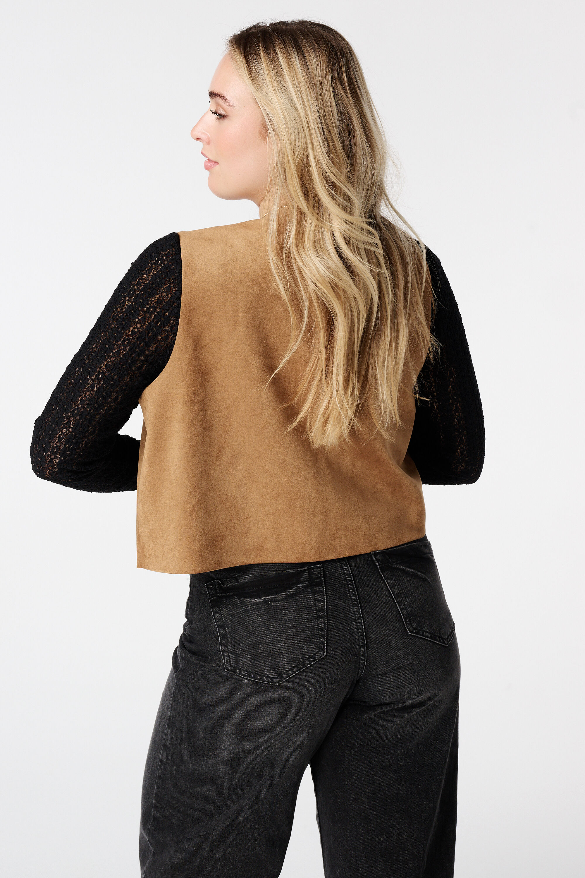 Su&egrave;dine gilet met borduursel image number 3