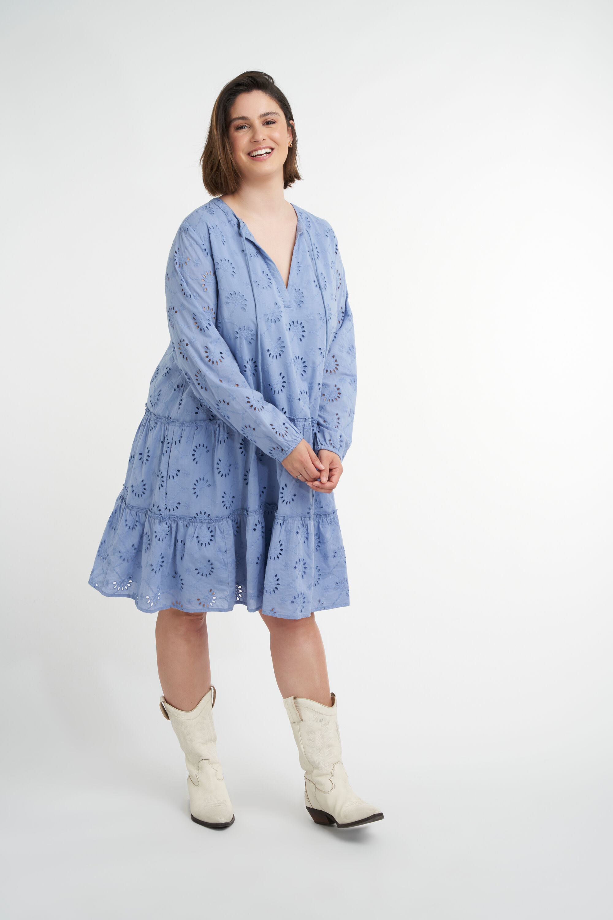 Gelaagde A-lijn jurk image number 6