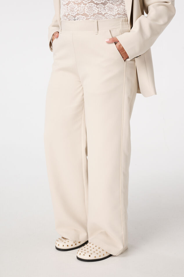 Wide-leg pantalon met zijstreep image number 5