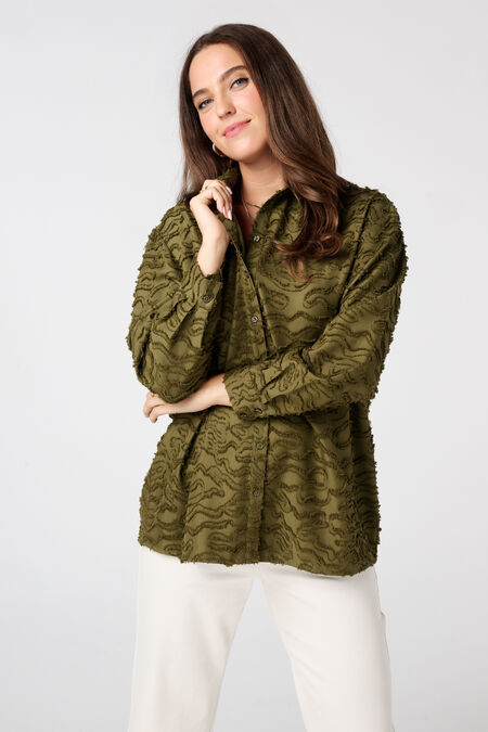 Blouse oversize en tissu structuré Blouse oversize en tissu structuré