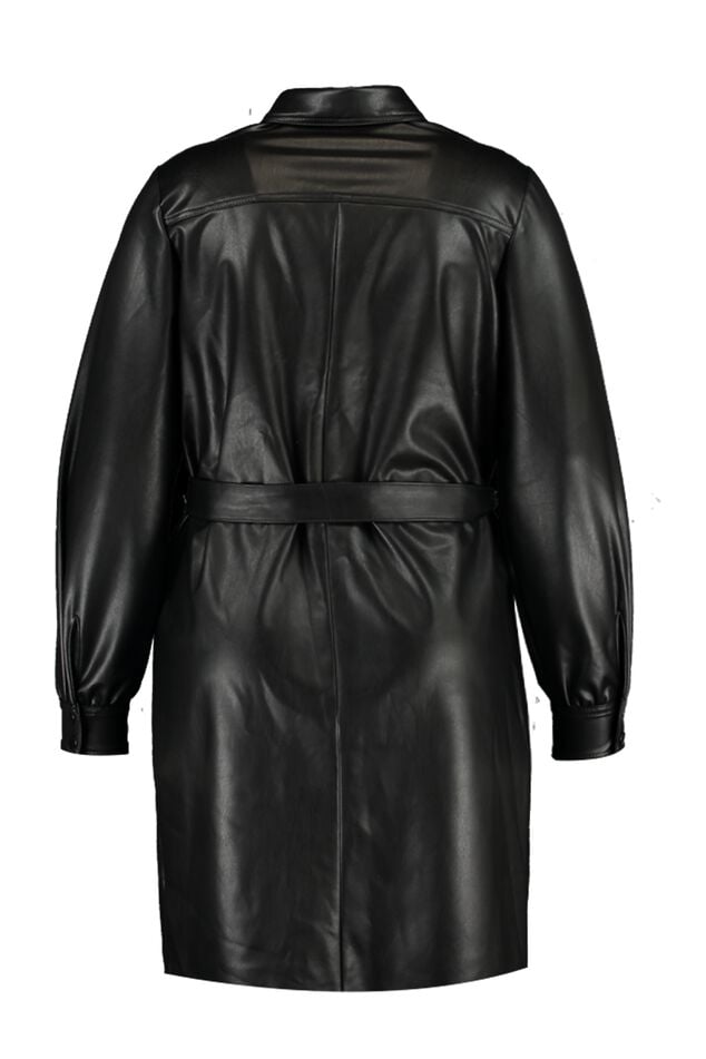 Robe en PU avec ceinture à nouer image number 2