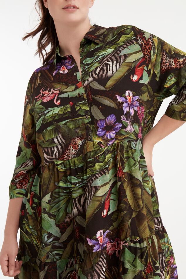 Jurk met jungle print image number 4