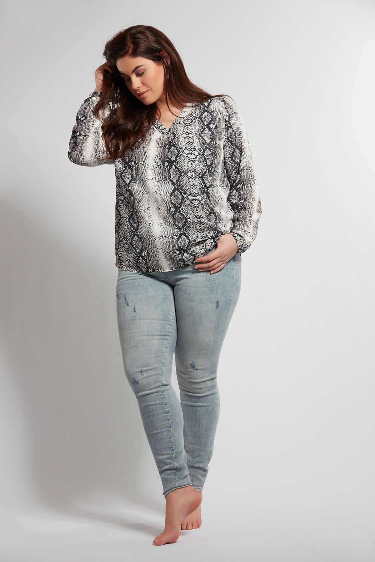 Blouse met slangenprint   image number 4