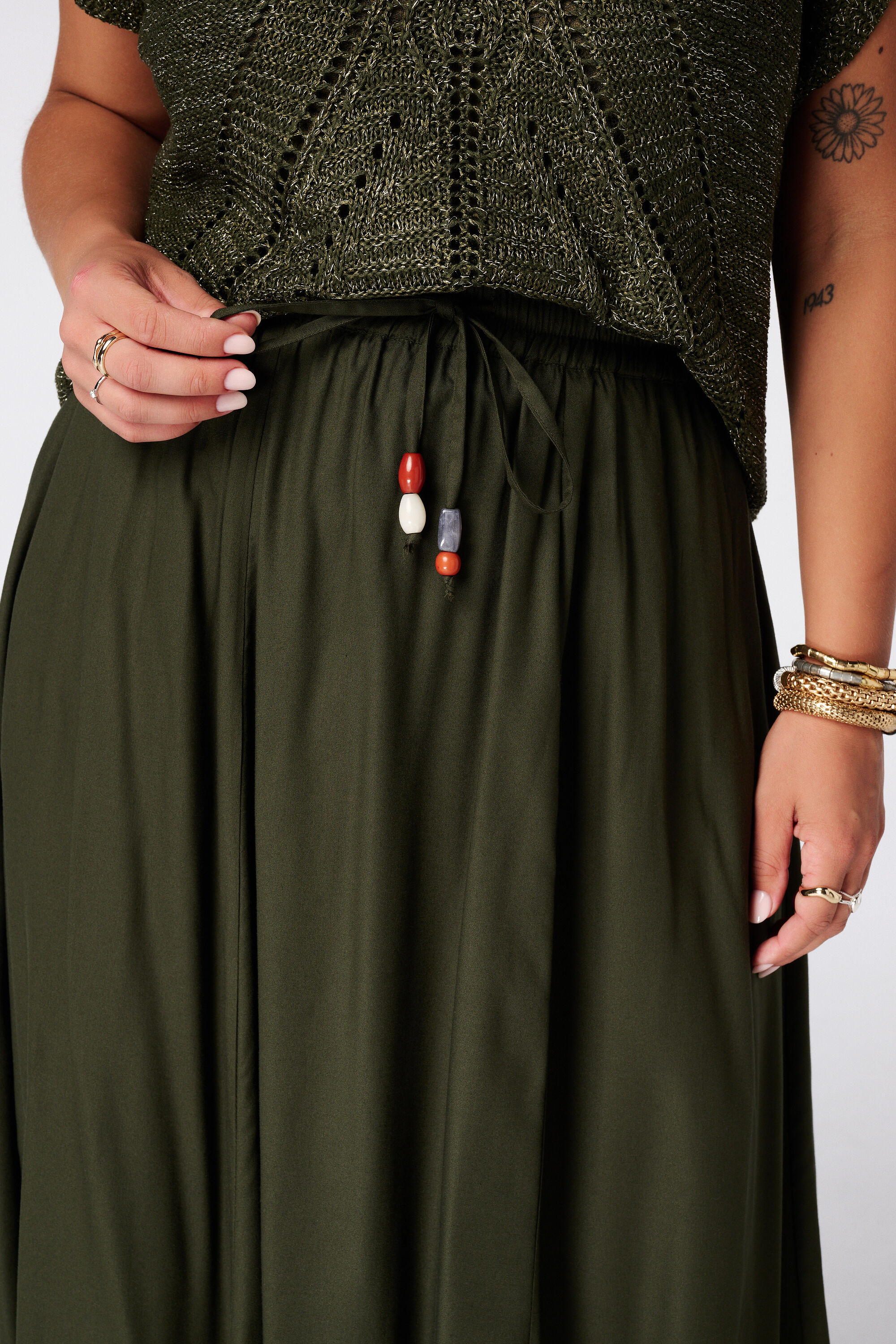 Maxi rok met elastische taille image number 4