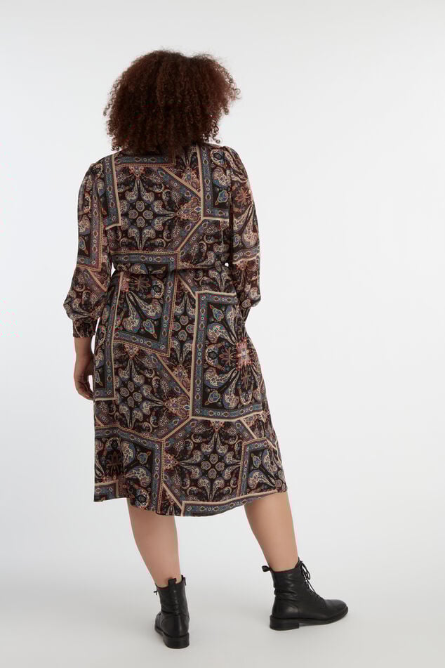 Midi jurk met paisley print image number 3