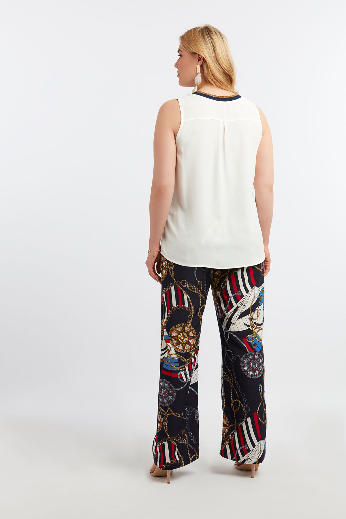 Mouwloze blouse met lurex image number 5