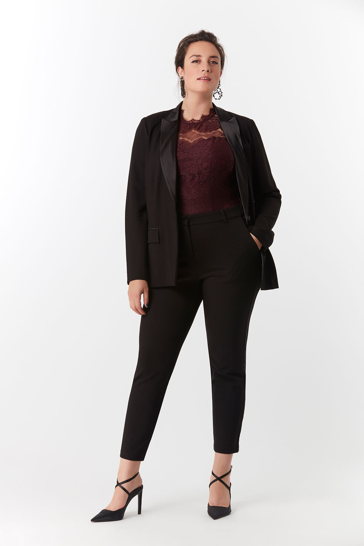 Pantalon met satijnen bies image number 5