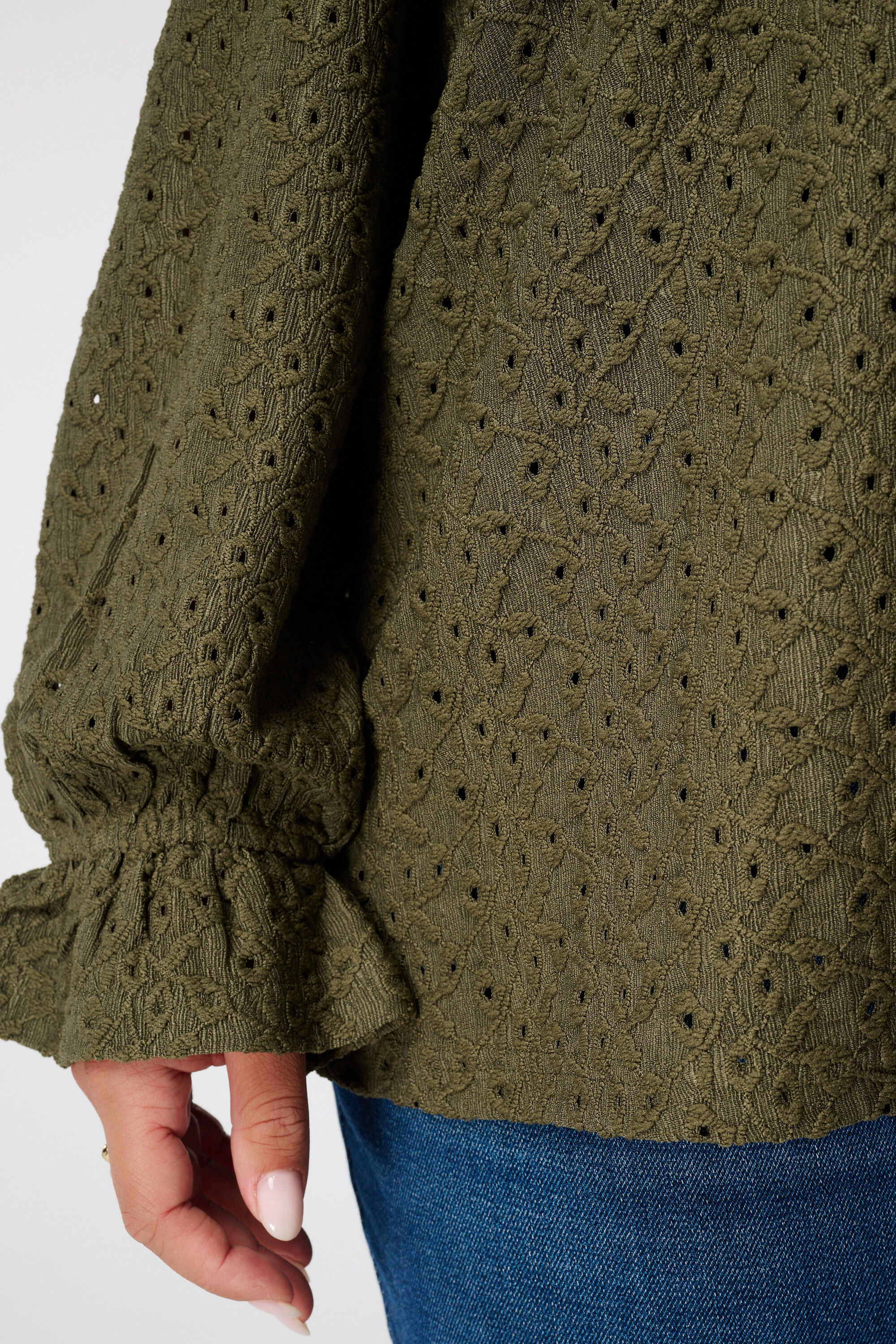  Top met broderie image number 6