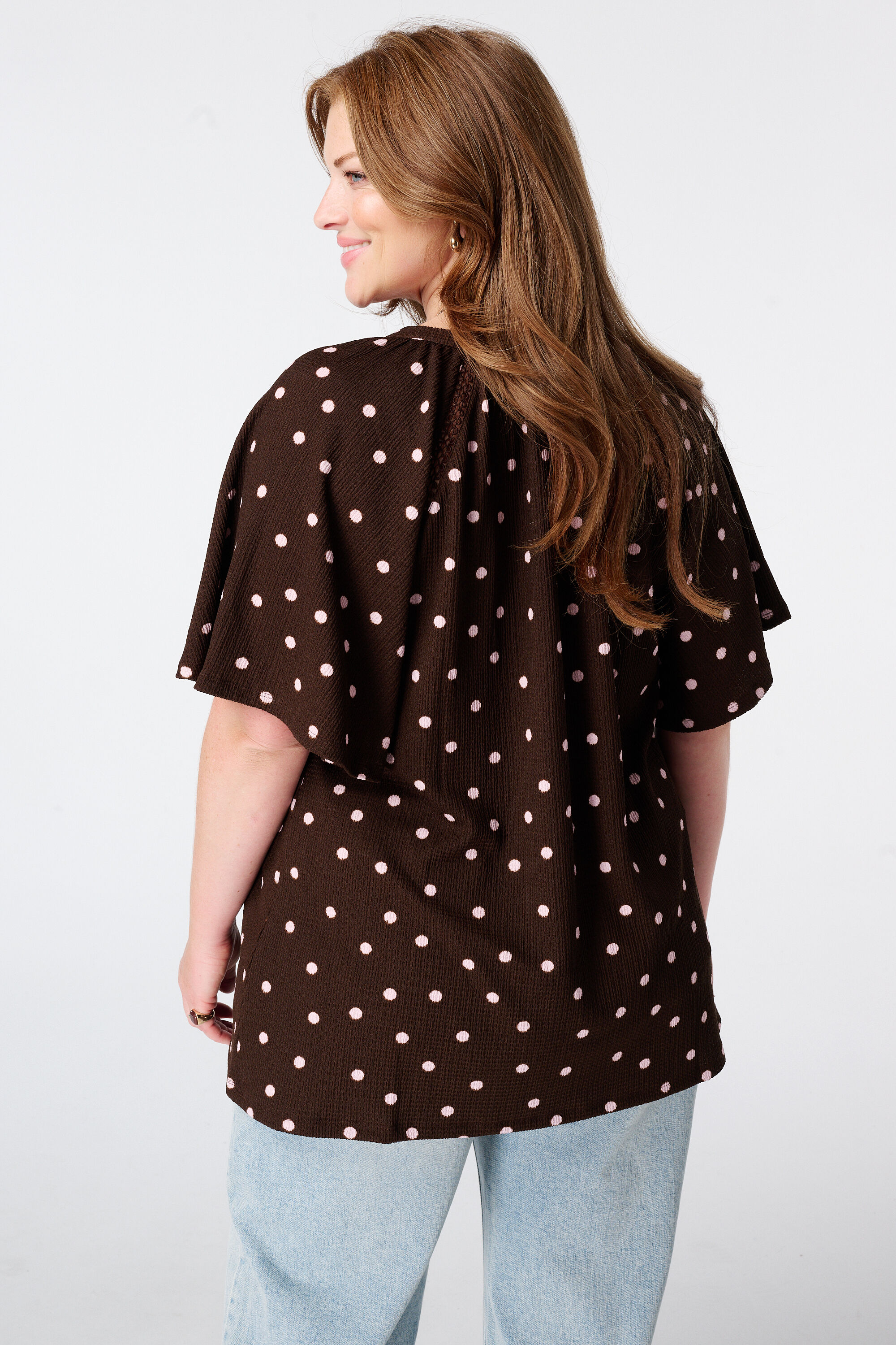 Top met print en v-hals image number 3