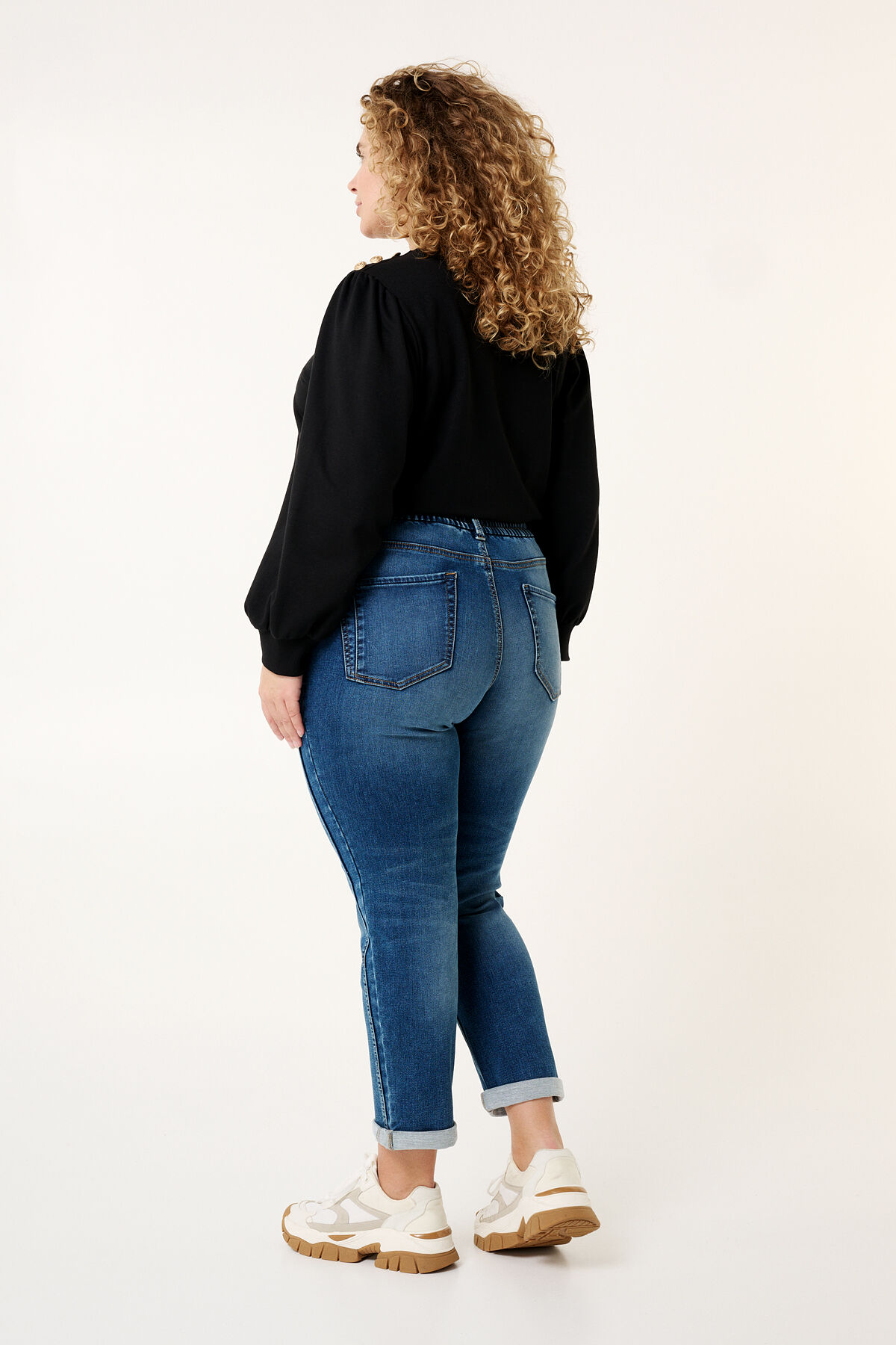 Denim jogger broek image number 3