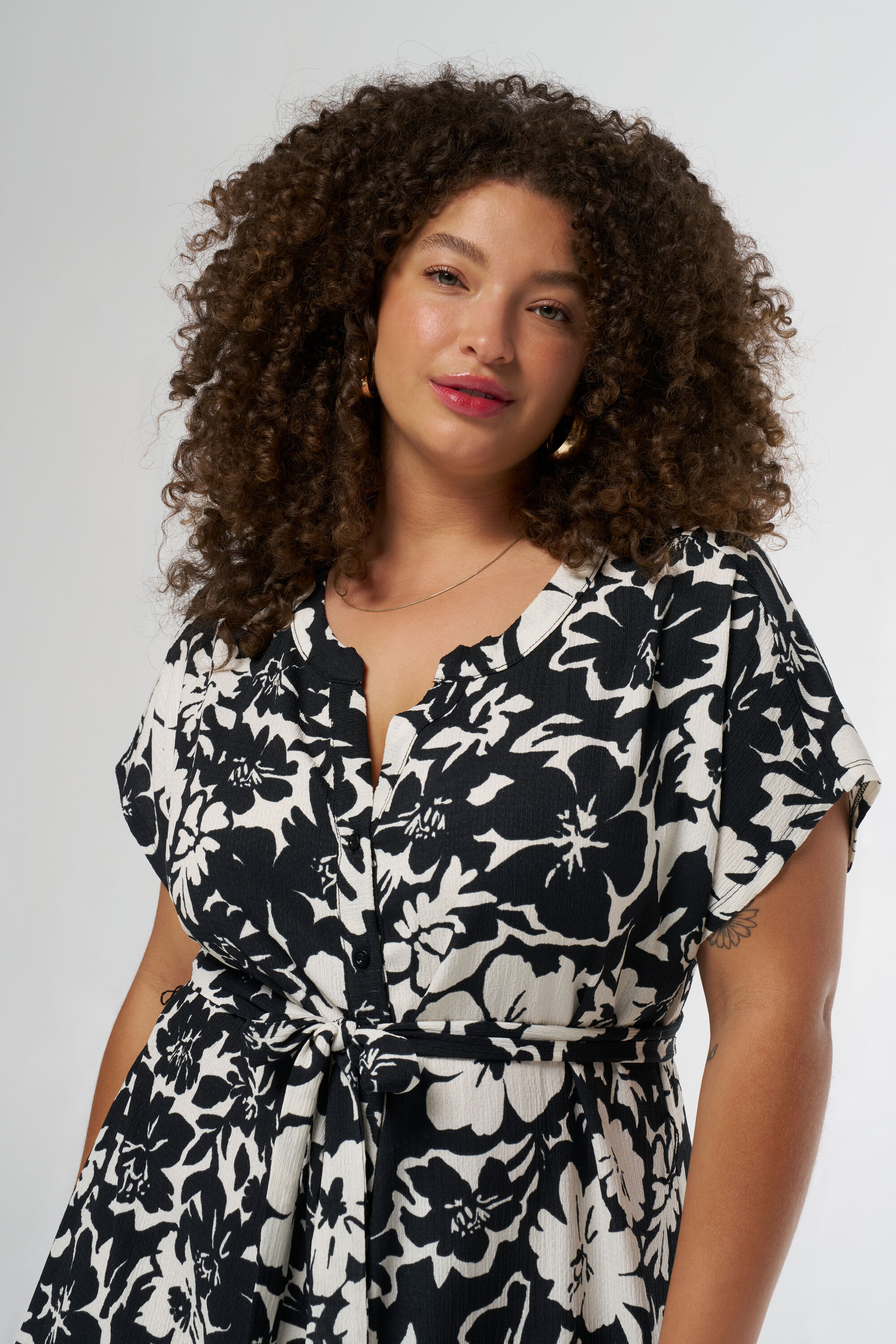 Doorknoopjurk met print image number 5