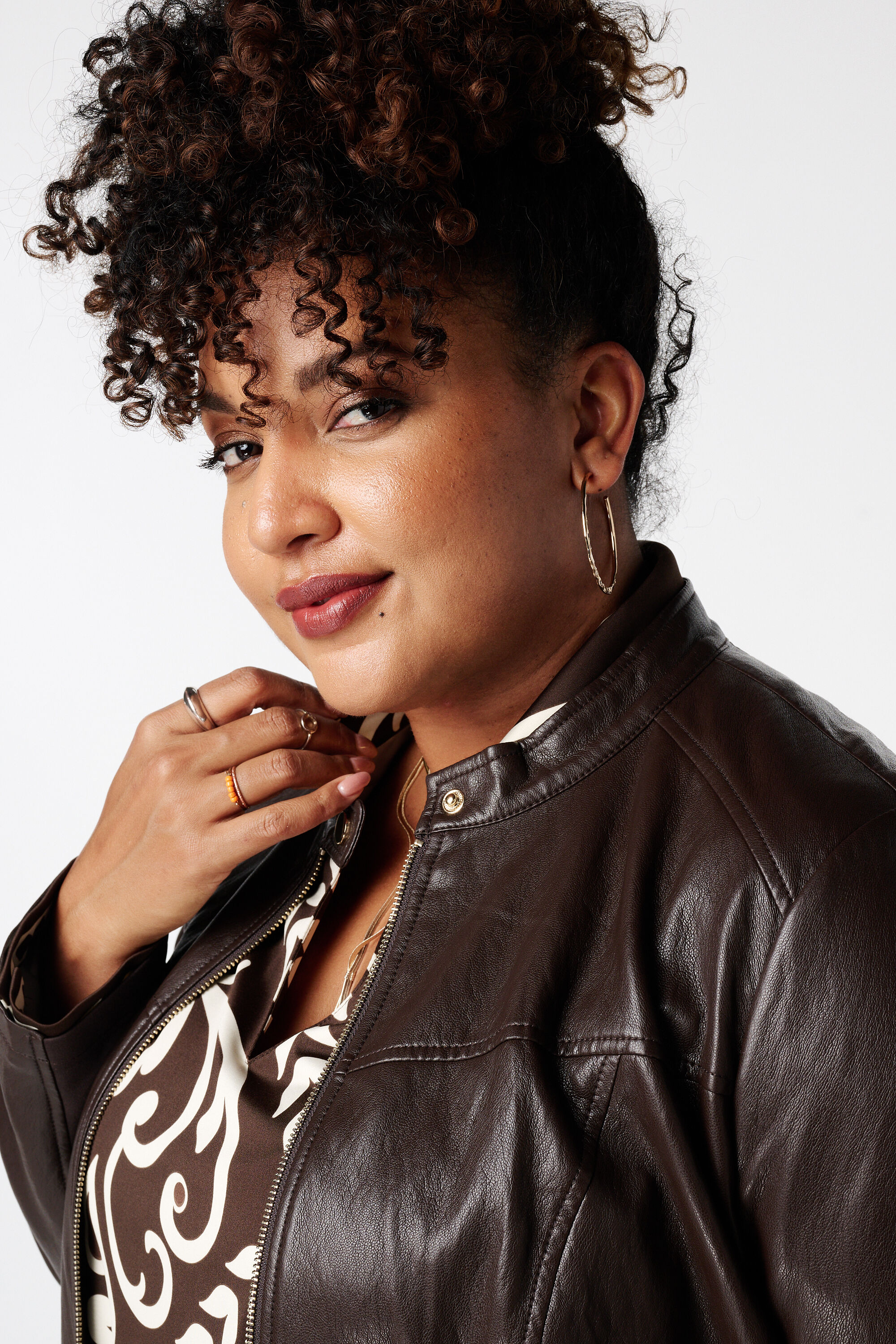 PU leren biker jasje image number 4