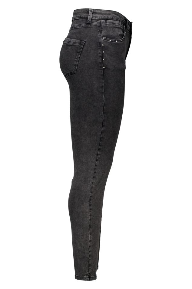 Slim leg jeans met studs details image number 3
