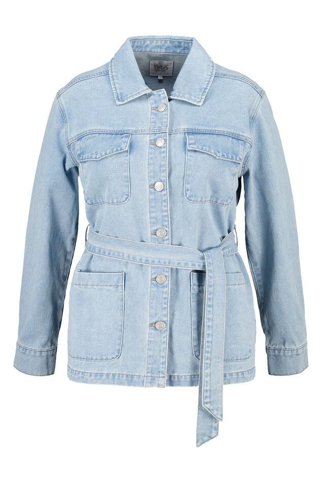 Veste en jean avec ceinture image number 1