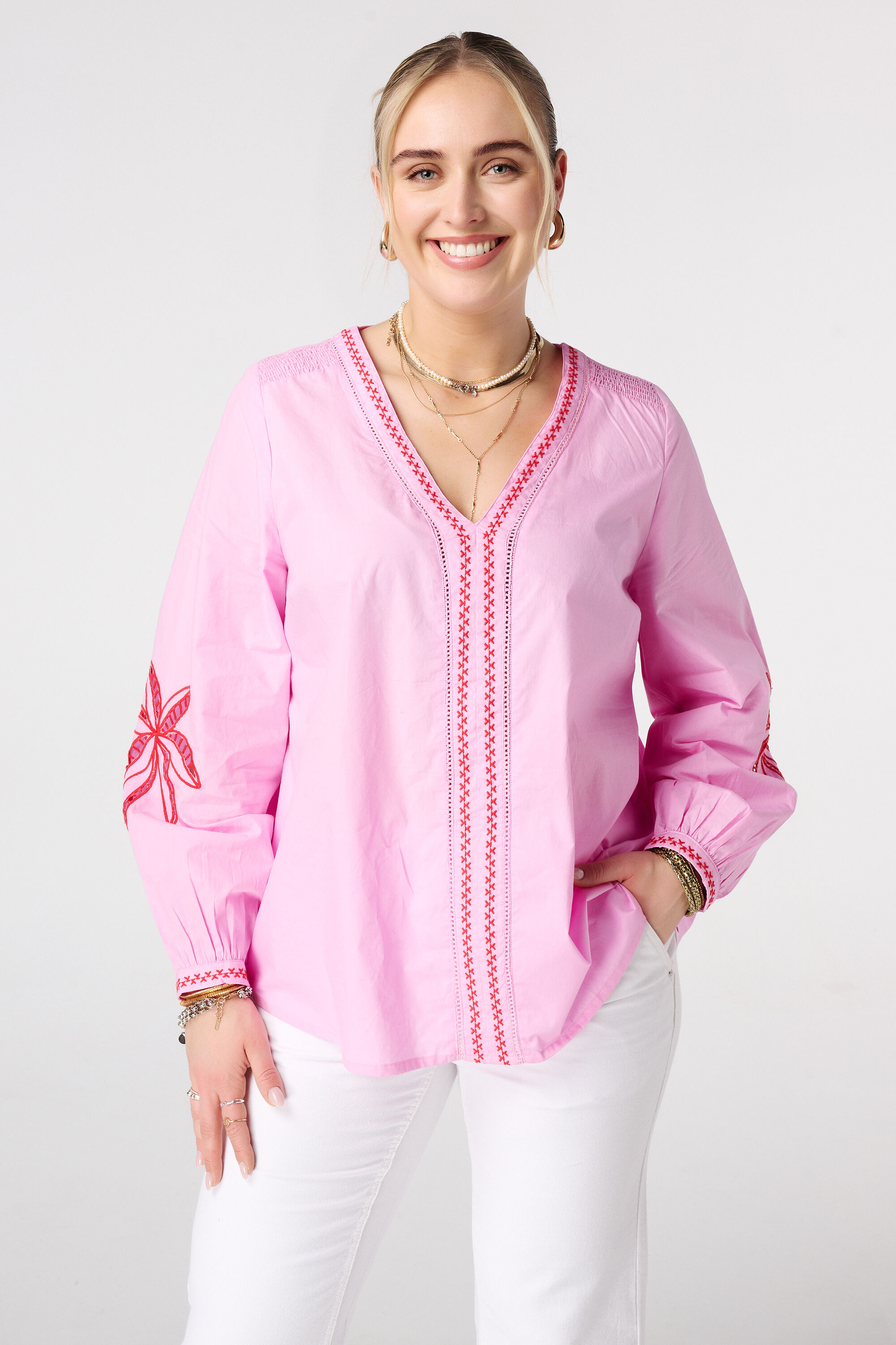 Blouse avec broderie