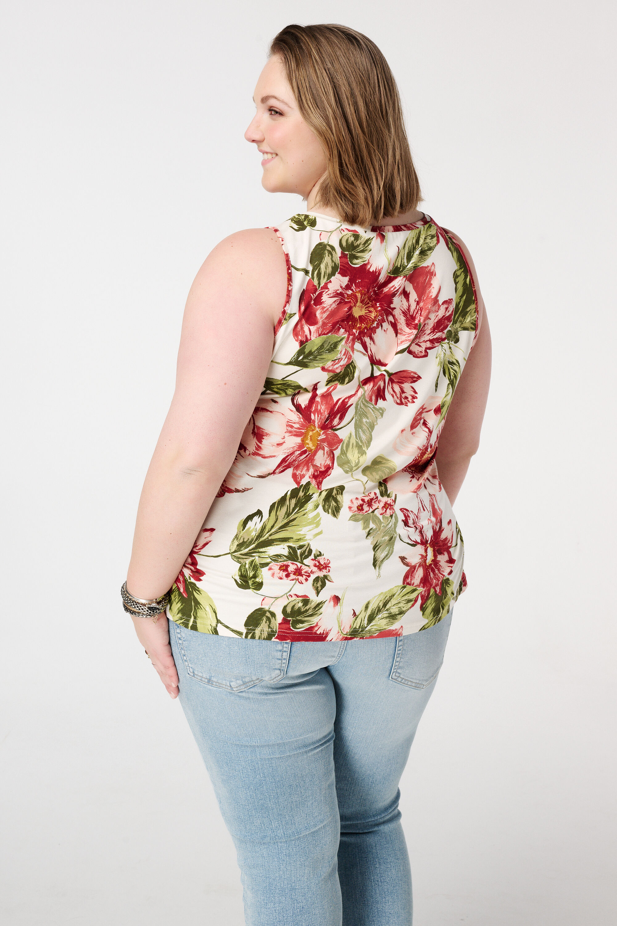 D&eacute;bardeur avec col en V et imprim&eacute; image number 3