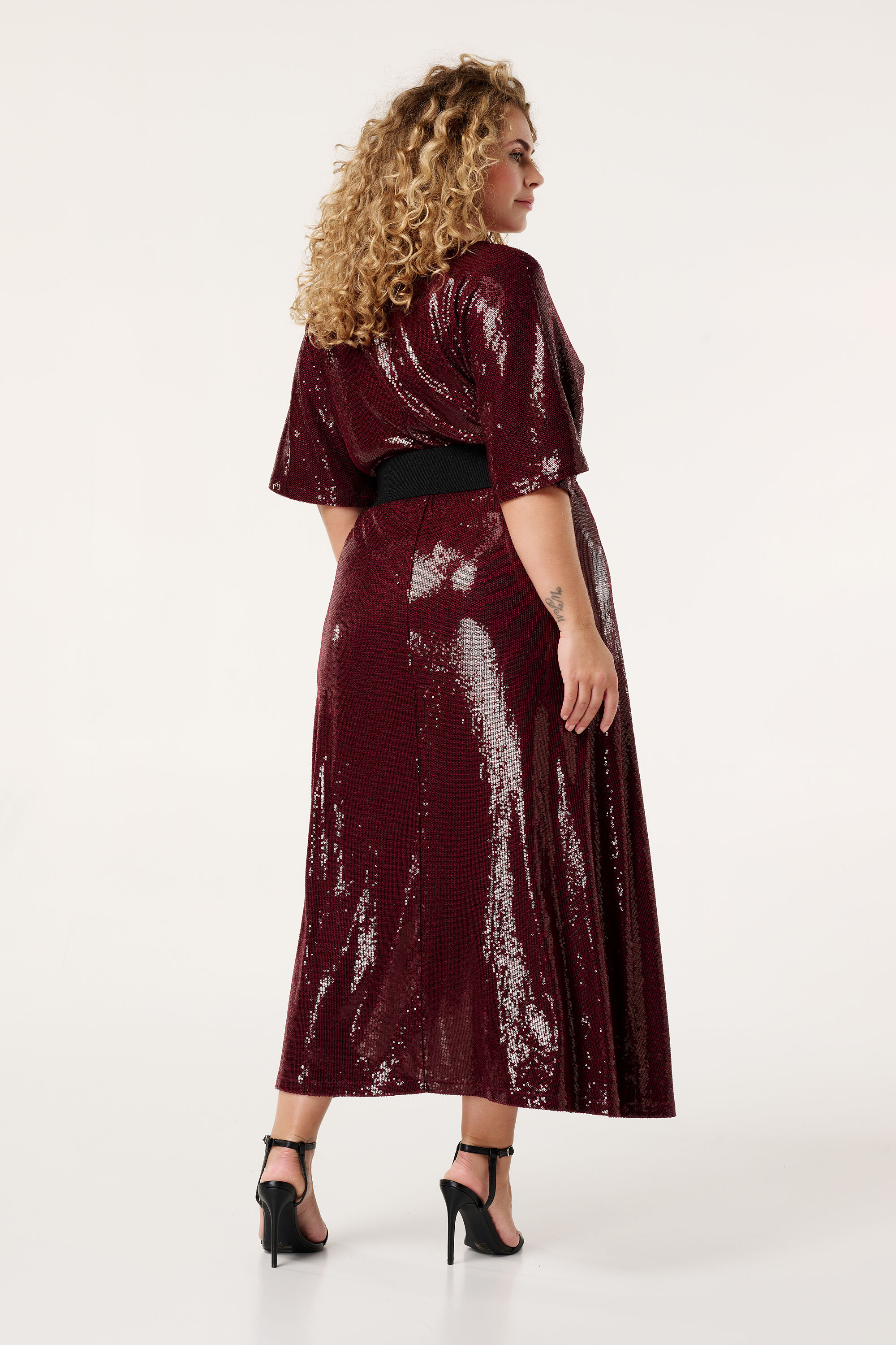Maxi jurk met pailletten image number 3