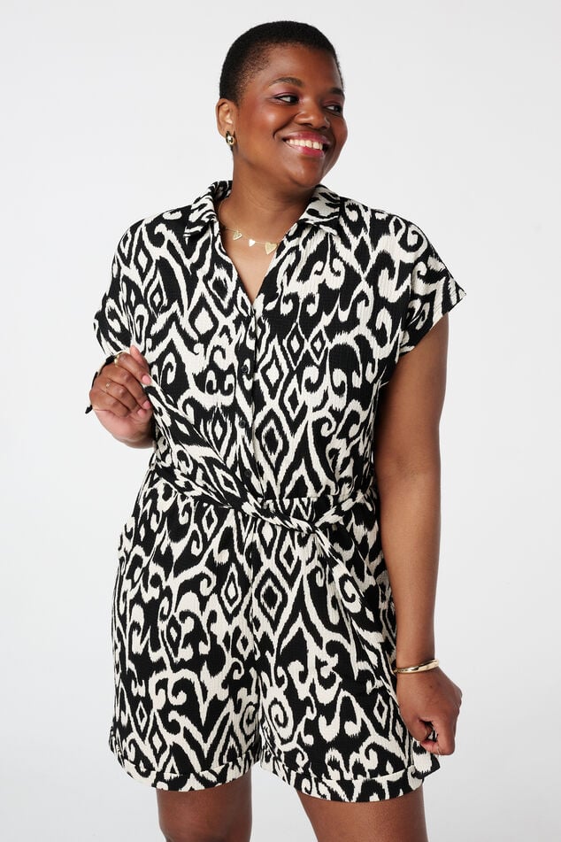 Playsuit met strikceintuur image number 4