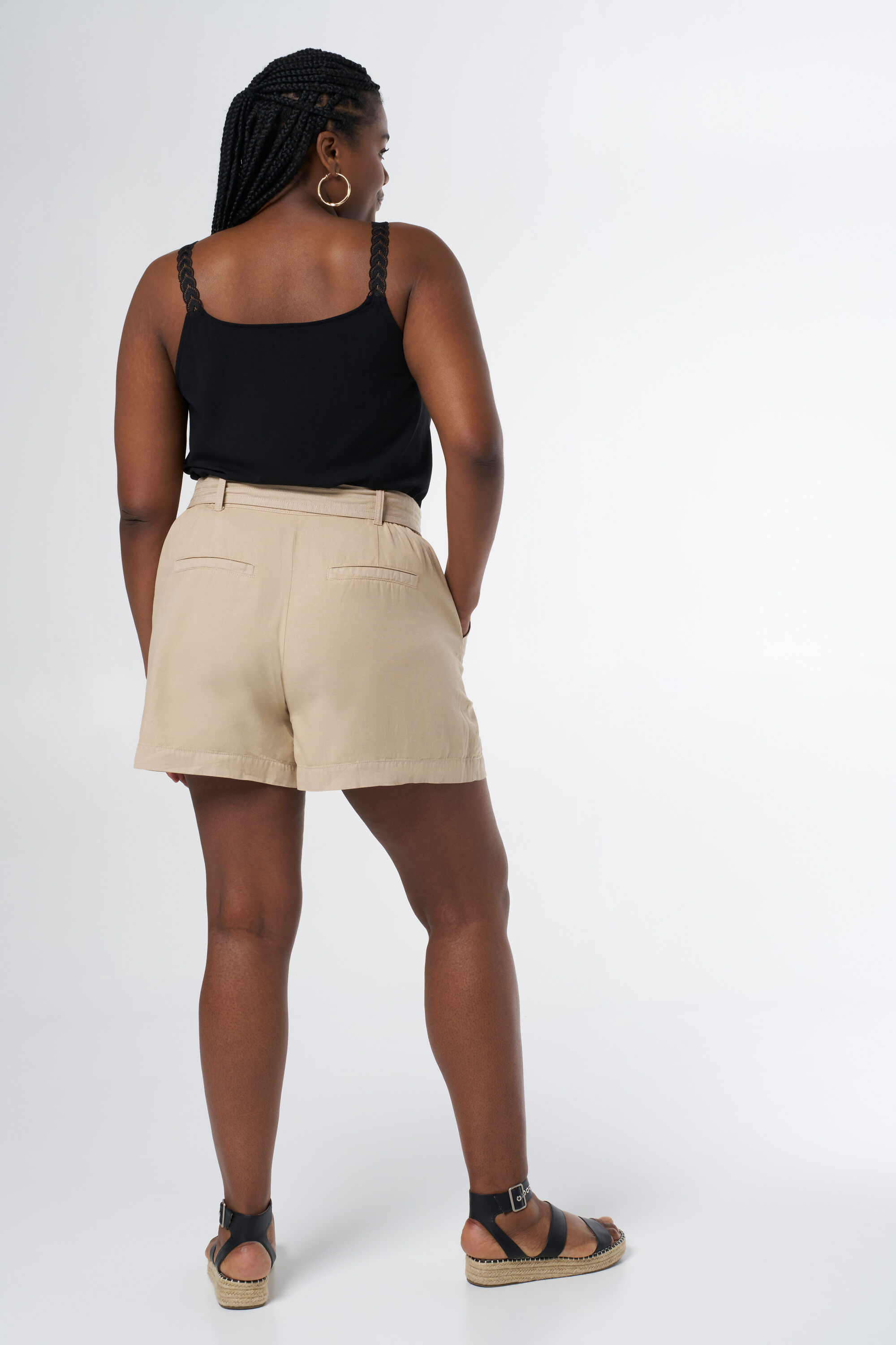 Short avec ceinture femme clearance
