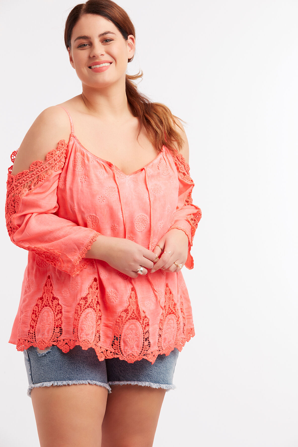 Dames Blouse met open schouders MS Mode