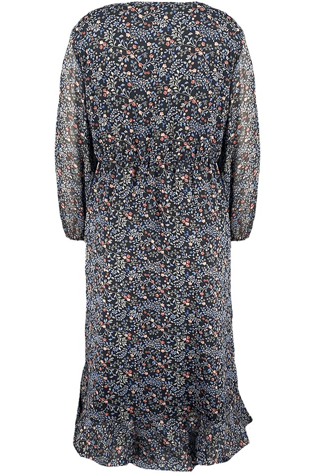 Lange wikkeljurk met bloemenprint image number 2