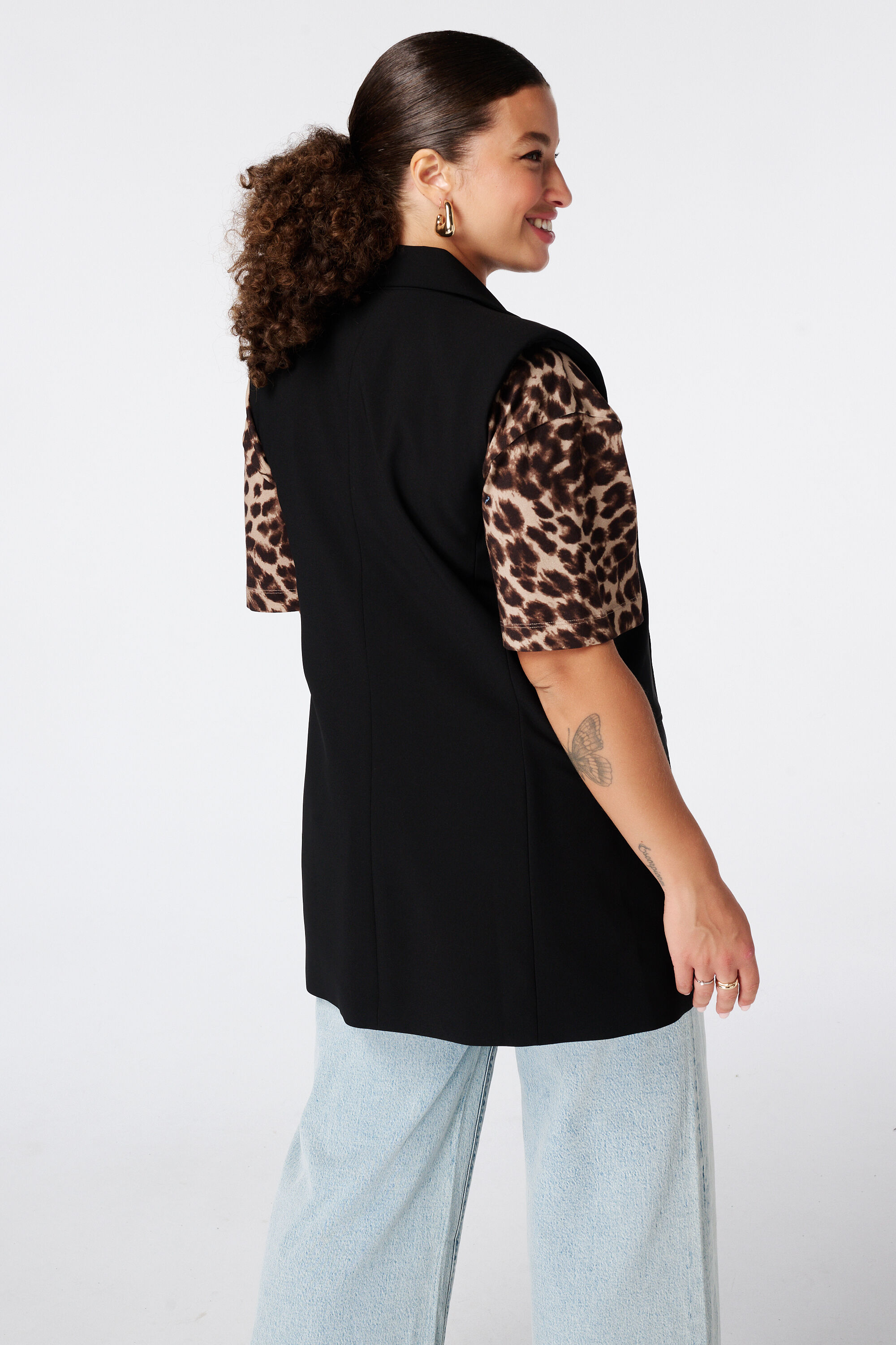 Lang gilet met knoopsluiting image number 3